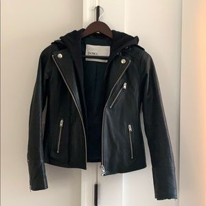DOMA Leather Jacket w/ Removable Hood